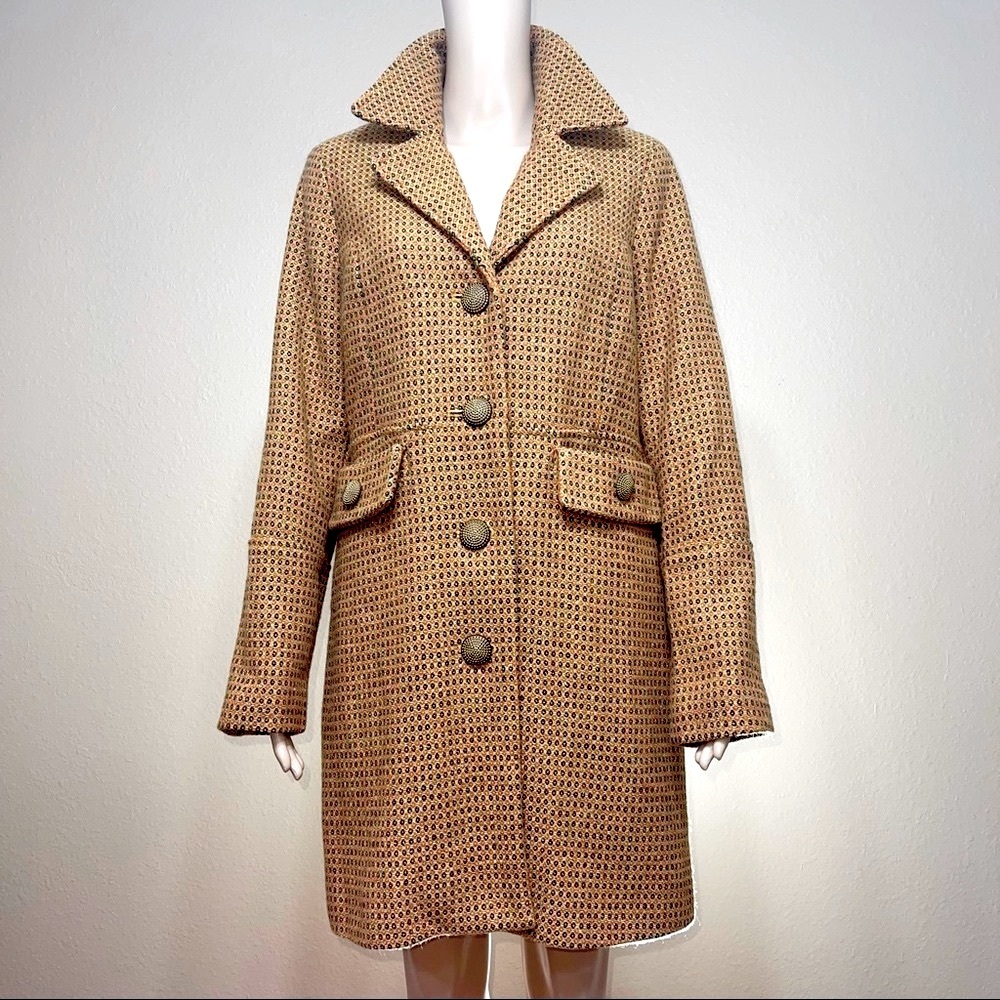 🌱 Vintage 90s Wool Blend Tweed Coat